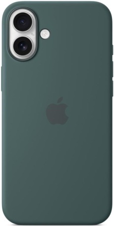 Чехол для iPhone 16 MagSafe Silicone Case 1:1 Lake Green (закрытый низ) Тёмно-зелёный