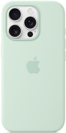 Чехол для iPhone 16 Pro MagSafe Silicone Case 1:1 Aquamarine (закрытый низ) Аквамарин