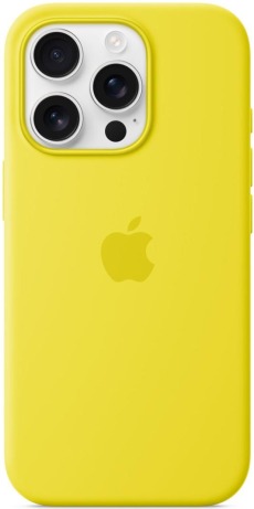 Чехол для iPhone 16 Pro Max MagSafe Silicone Case Star Fruit 1:1 (закрытый низ) желто-зеленый