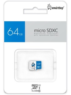Карта памяти micro-SDHC 64Gb Smartbuy class 10