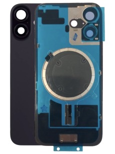 Задняя крышка в сборе c окошками камеры iPhone 16 чёрная (Black) Аналог